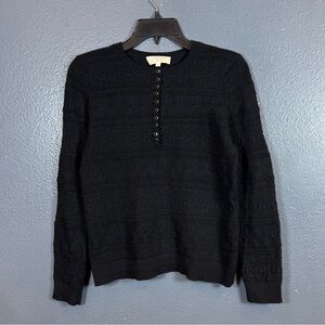 Sezane Midnight Black Knit Sweater